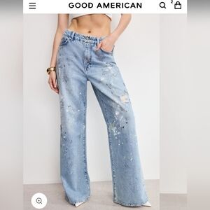 Good American High Rise Jeans - Soft Blue